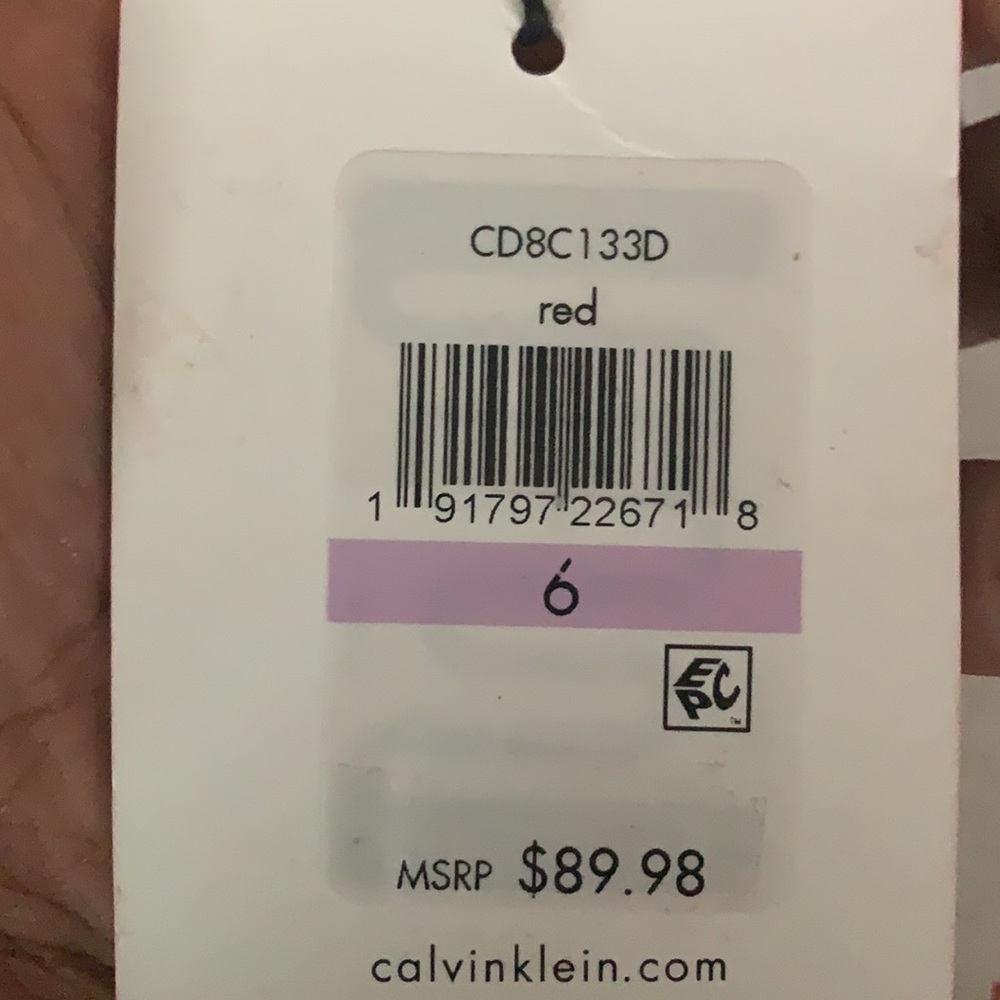 Calvin Klein RED Flutter Sleeve Sheath Dress - Picture 9 of 9